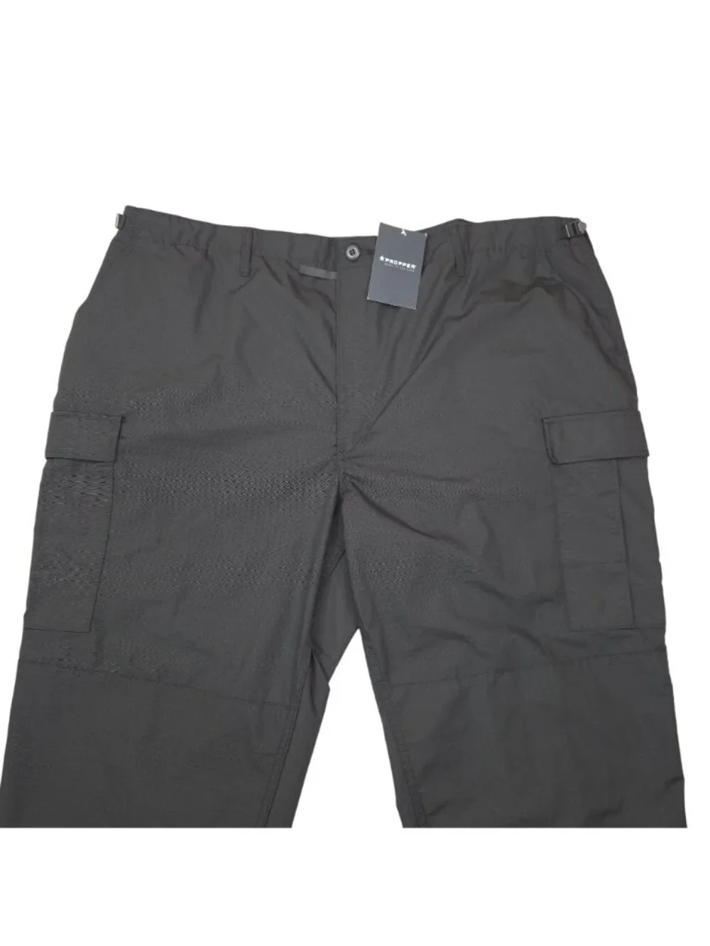 Propper Mens Black Tactical Cargo Pants 3XL R Adjustable Drawstrings & Pockets